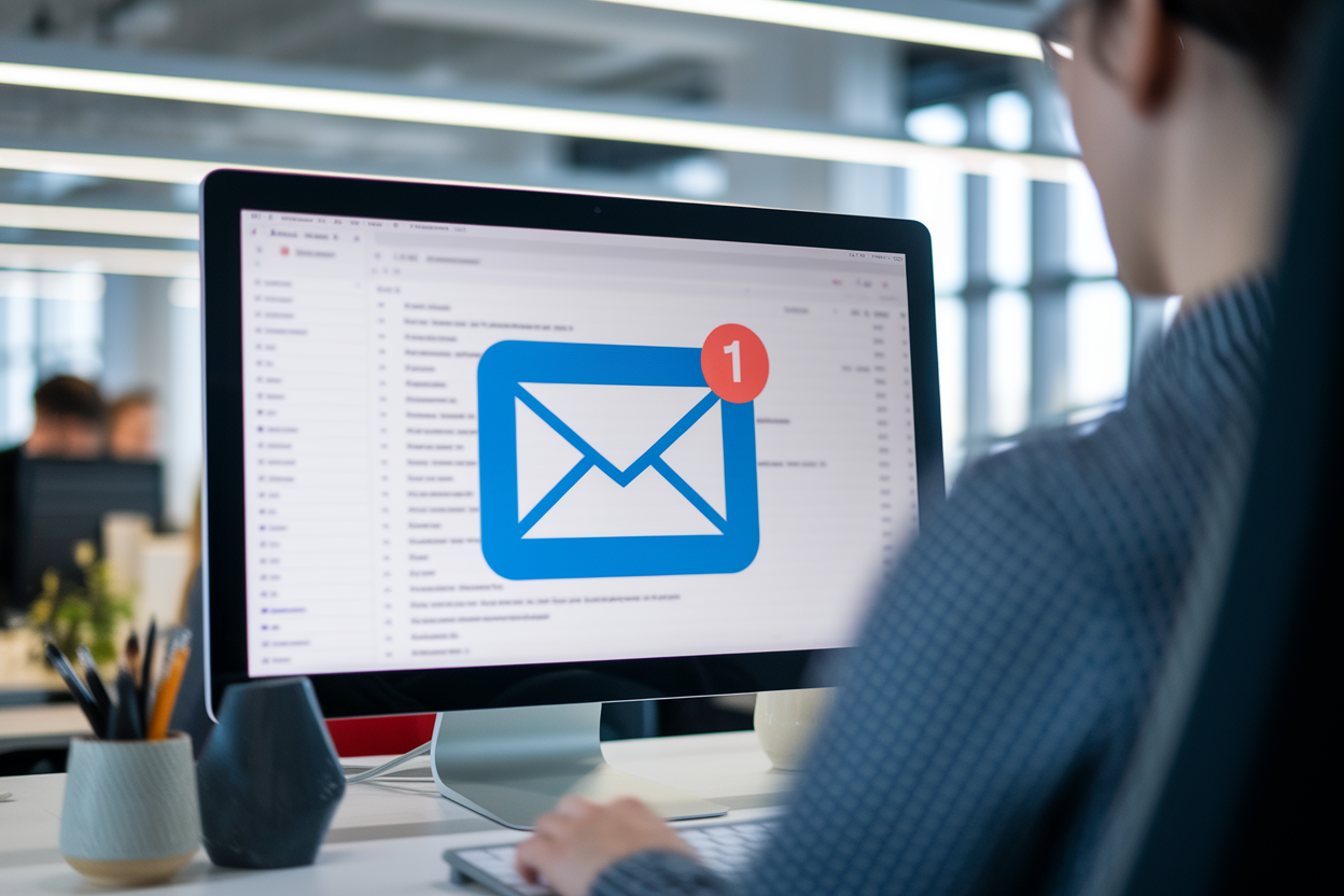 bureau-ecran-email-personne-dos
