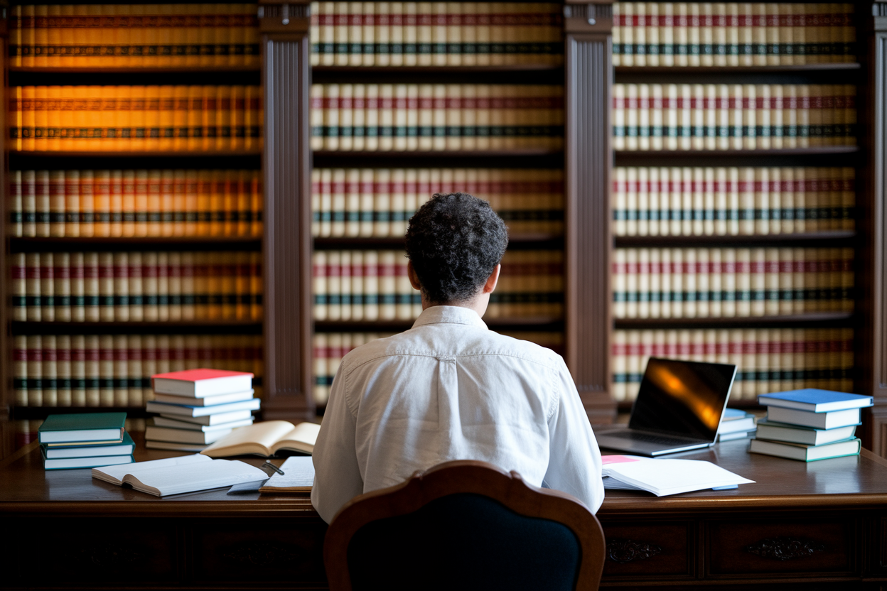 etudiant-dos-bureau-bois-livres-juridiques
