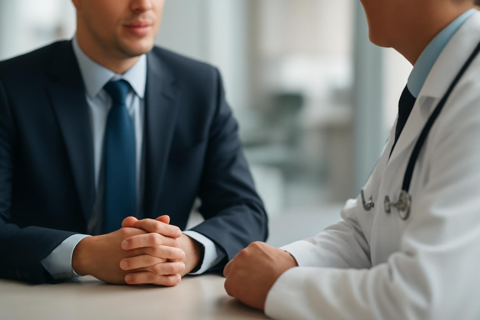 bureau-professionnel-consultation-medecin-blur