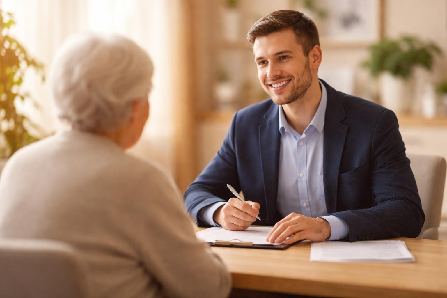 personne-agee-discussion-curateur-souriant
