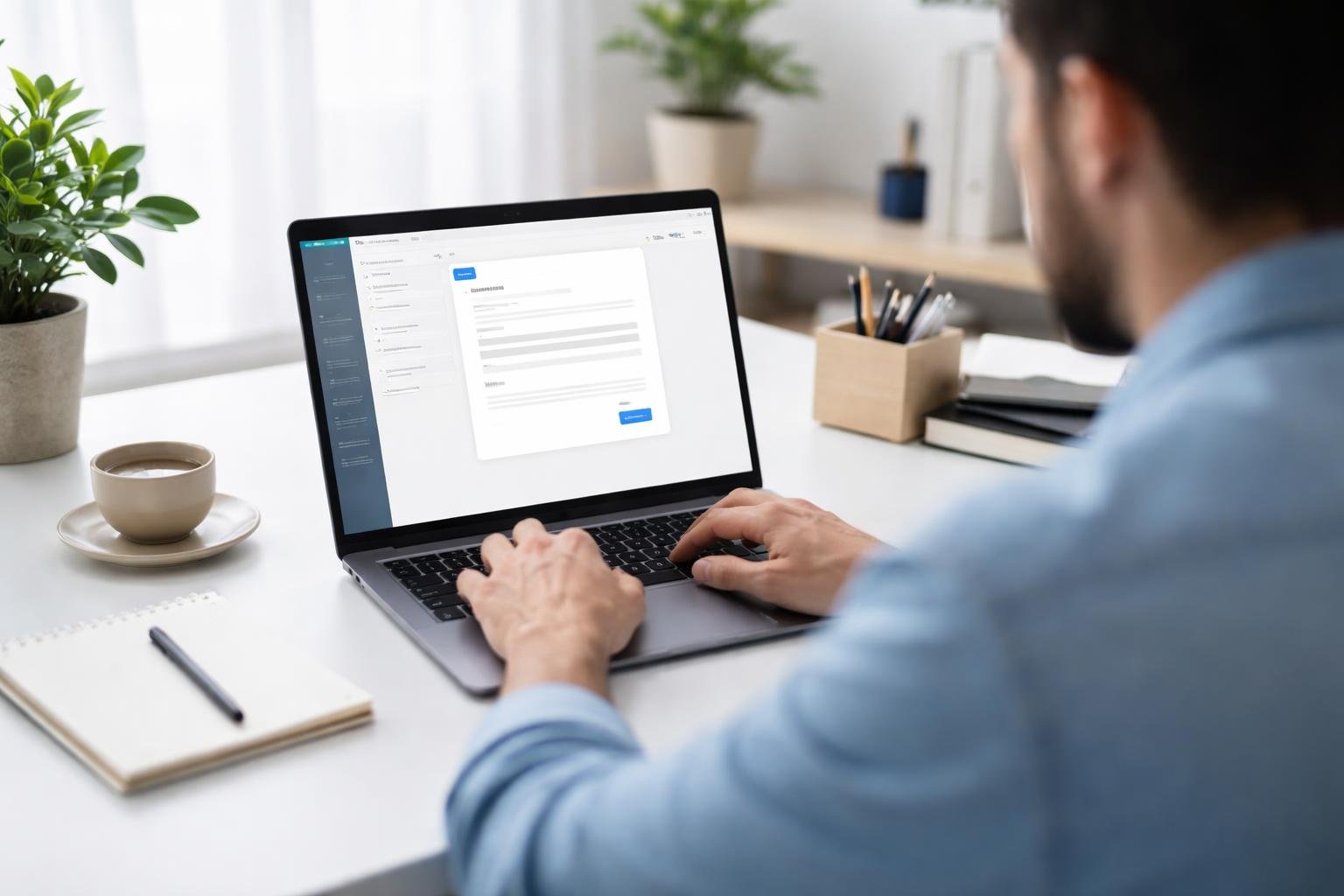 bureau-moderne-ordinateur-individu-clavier